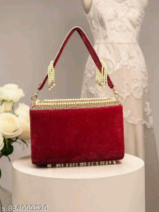 Maroon Grace Bridal Clutch